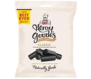 Henry Goode's Classic Soft Liquorice (PM) 12x140g [Regular Stock], Henry Goode's, Bagged Candy- HP Imports