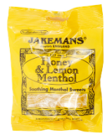 Jakemans Honey & Lemon Lozenges Menthol 10x100gm [Regular Stock], Jakemans, Bagged Candy- HP Imports