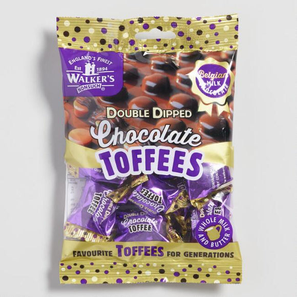 Walker's Double Dipped Chocolate Toffees 12x135gm [Regular Stock], Walkers, Bagged Candy- HP Imports