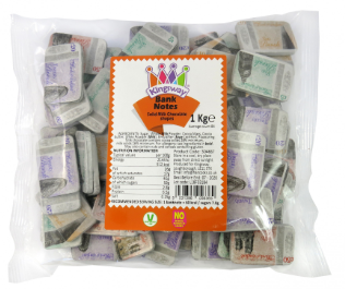 Kingsway Milk Chocolate Bank Notes 1kg [Regular Stock], Kingsway, Bulk Candy- HP Imports