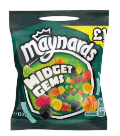 Maynards Midget Gems Bags (PM) 12x160g [Regular Stock], Maynards Bassetts, Bagged Candy- HP Imports