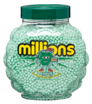 Millions Apple Jar 2.2kg [Regular Stock], Millions, Bulk Candy- HP Imports