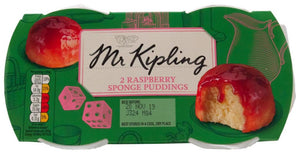 Mr Kipling Raspberry Sponge Pudding #4 Twin Pack 4x2x108g [Regular Stock], Mr Kipling, Desserts- HP Imports