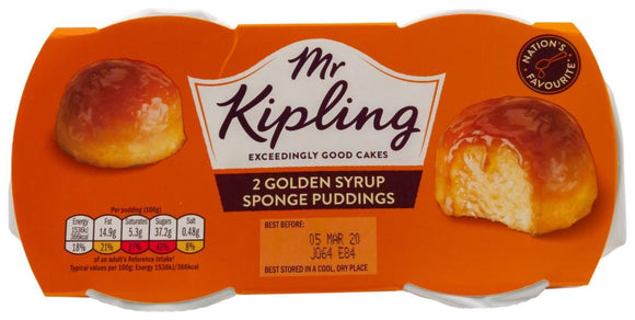 Mr Kipling Syrup Sponge Pudding #3 Twin Pack 4x2x108g [Regular Stock], Mr Kipling, Desserts- HP Imports