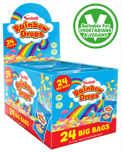 Swizzels Mega Rainbow Drops 24x32g [Regular Stock], Swizzels, Bagged Candy- HP Imports