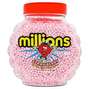 Millions Strawberry Jar 2.2kg [Regular Stock], Millions, Bulk Candy- HP Imports