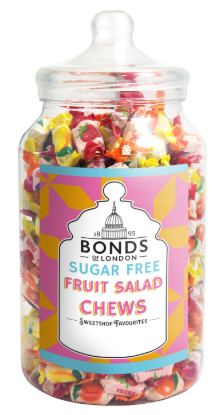 Bonds Sugar Free Fruit Salad Chews Jar 1.5kg [Regular Stock], Bonds, Bulk Candy- HP Imports