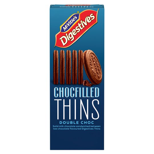 McVitie's Digestive ChocFilled Thins Double Chocolate Biscuits 15x130g [Regular Stock], McVitie's, Biscuits/Crackers- HP Imports