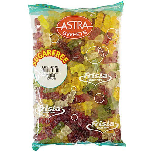Kingsway (Astra) Sugar Free Teddy Bears 3kg [Regular Stock], Astra, Bulk Candy- HP Imports