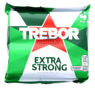 Trebor Extra Strong Mints Rolls 4PK 12x165.2g [Regular Stock], Trebor, Bagged Candy- HP Imports