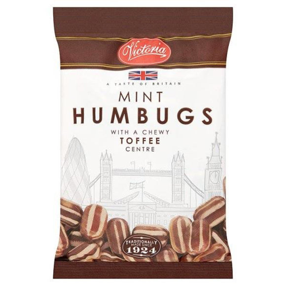 Victoria Mint Humbugs 12x250g [Regular Stock], Victoria, Bagged Candy- HP Imports