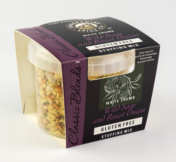 Shropshire Spice Co Gluten Free Wild Sage & Roast Onion Stuffing Mix 6x120g [Regular Stock], Shropshire, Cooking Aids/Sauces/Mixes- HP Imports